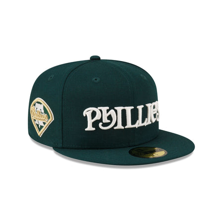 Just Caps Dark Green Wool Philadelphia Phillies 59FIFTY Fitted