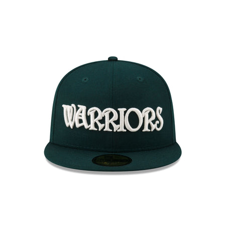 Just Caps Dark Green Wool Golden State Warriors 59FIFTY Fitted
