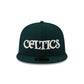 Just Caps Dark Green Wool Boston Celtics 59FIFTY Fitted Hat