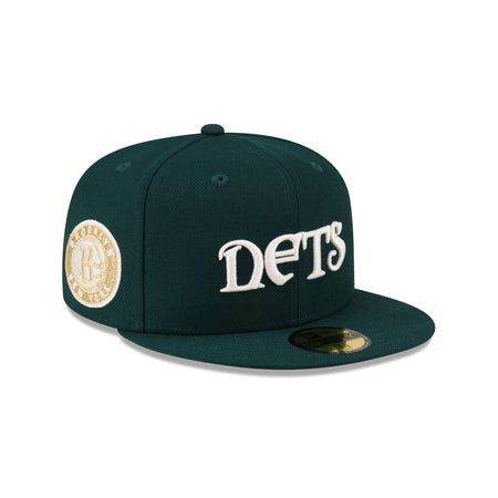Just Caps Dark Green Wool Brooklyn Nets 59FIFTY Fitted