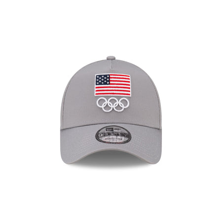 Team USA Tennis Gray 9FORTY A-Frame Snapback Hat