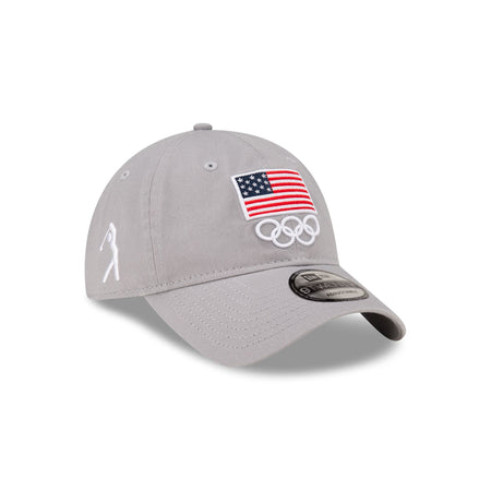 Team USA Golf Gray 9TWENTY Adjustable Hat