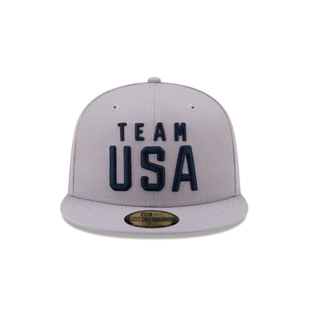 Team USA Skateboard Gray 59FIFTY Fitted Hat