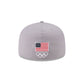 Team USA Volleyball Gray 59FIFTY Fitted Hat