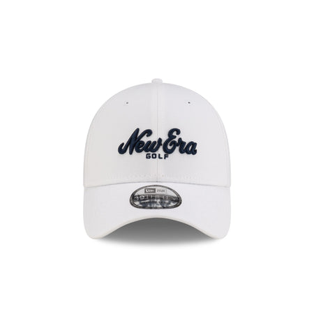 New Era Golf Script White 39THIRTY Stretch Fit Hat