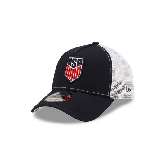U.S. Soccer Men's National Team Navy 9FORTY A-Frame Trucker Hat - New Era Cap