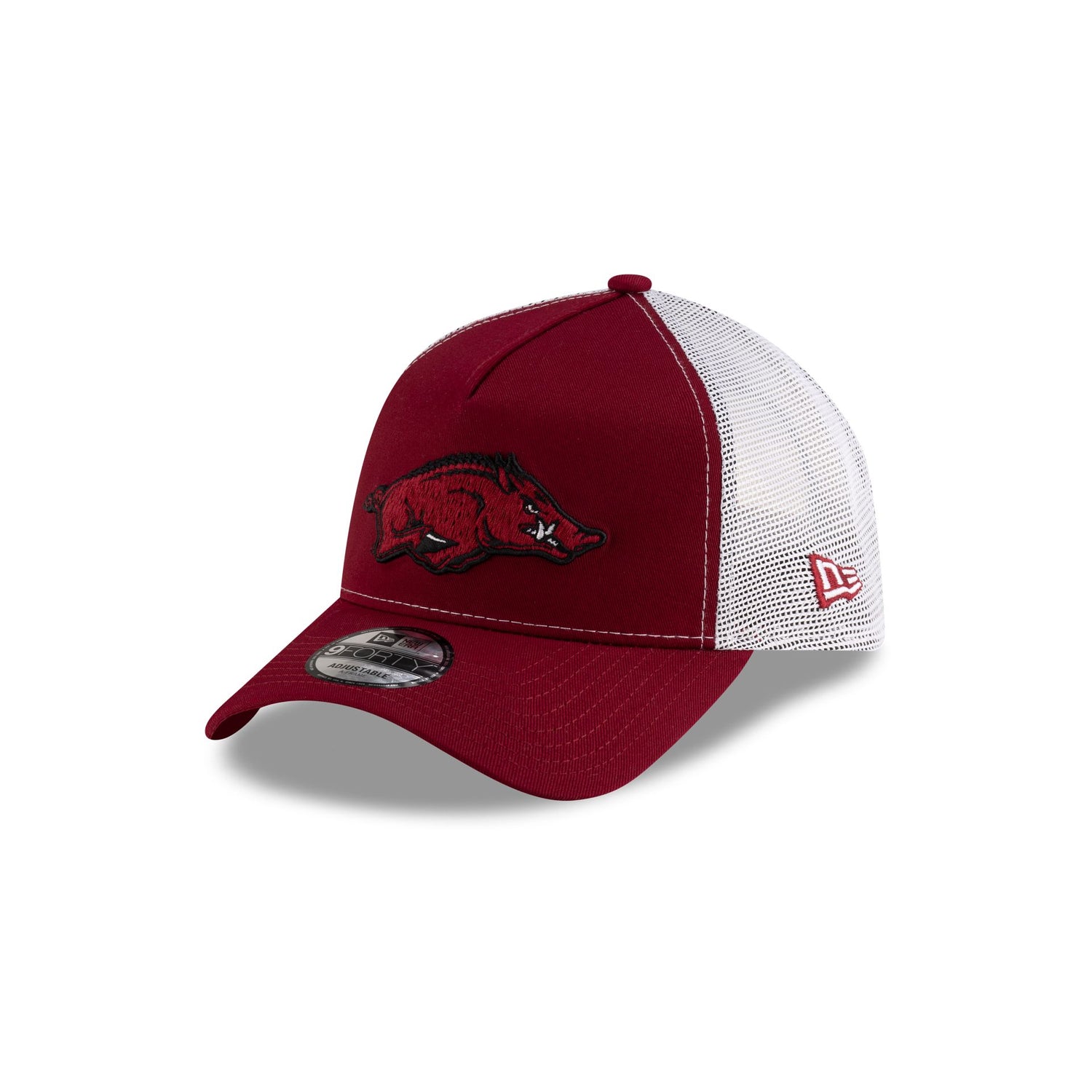 Arkansas Razorbacks Cardinal White 9FORTY A-Frame Trucker