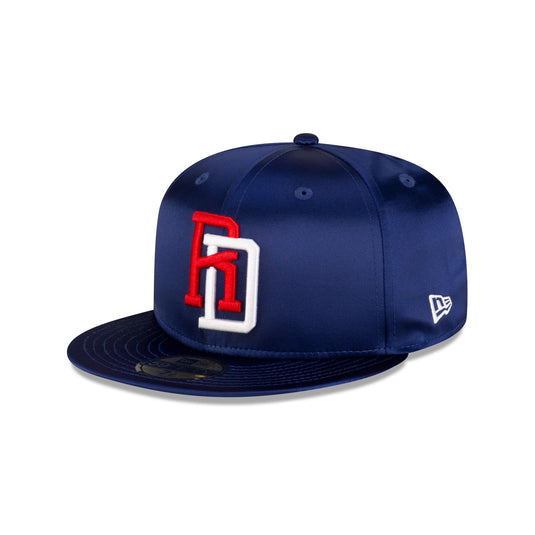 Dominican Republic Royal Blue Satin 59FIFTY Fitted Hat - New Era Cap