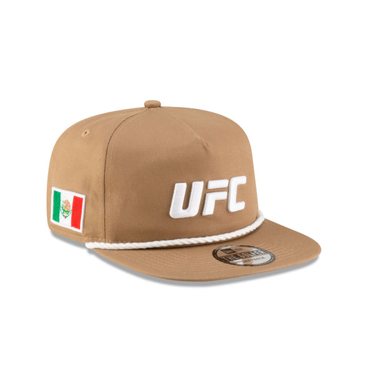 UFC Mexico Khaki Golfer Snapback Hat - New Era Cap