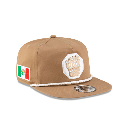 UFC Mexico Khaki Glove Golfer Snapback Hat - New Era Cap