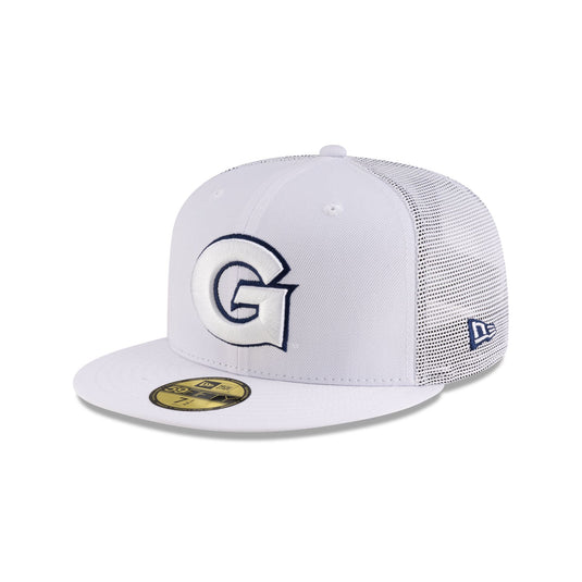 Georgetown Hoyas White 59FIFTY Fitted Trucker Hat - New Era Cap