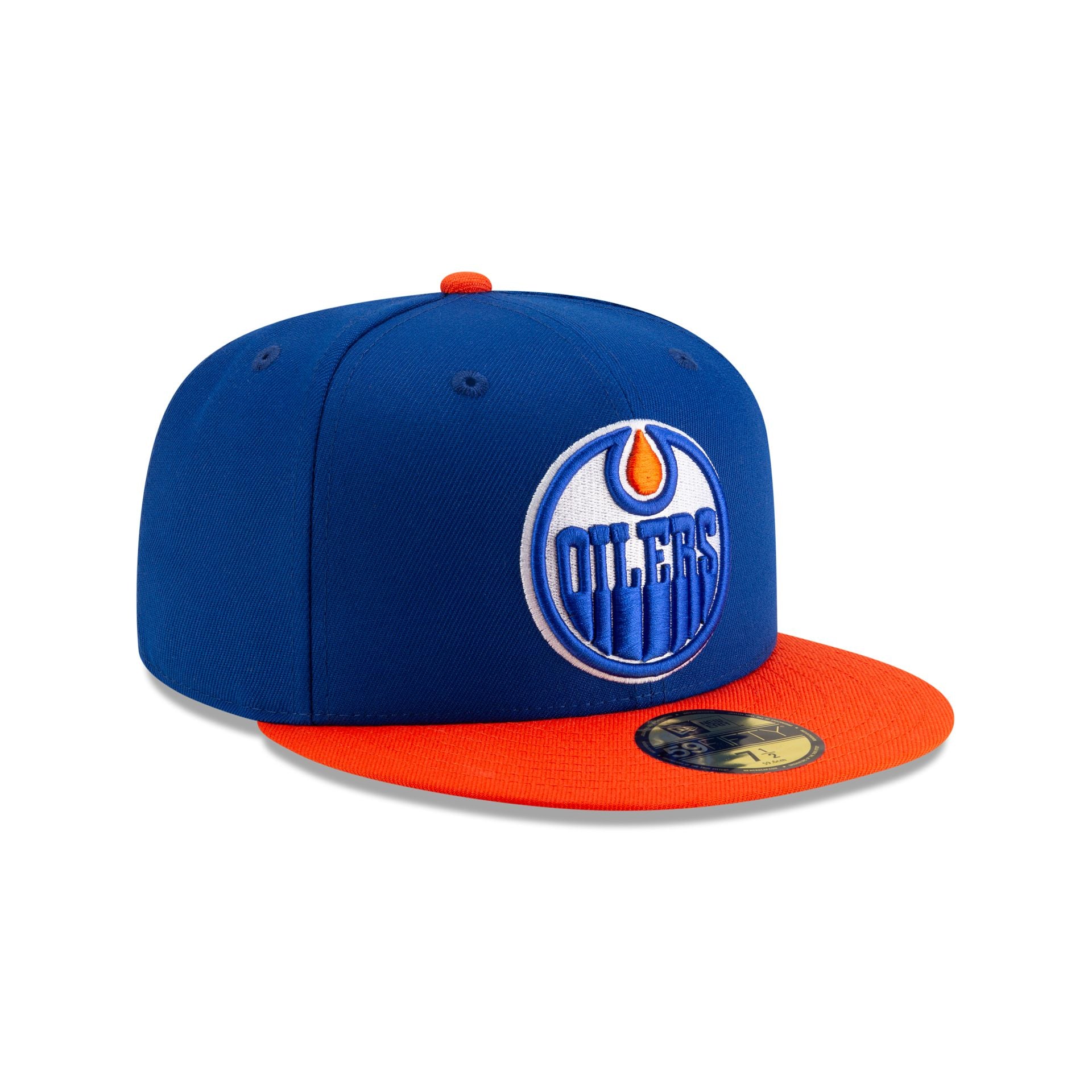 Edmonton Oilers Royal Blue & Orange 59FIFTY Fitted Hat