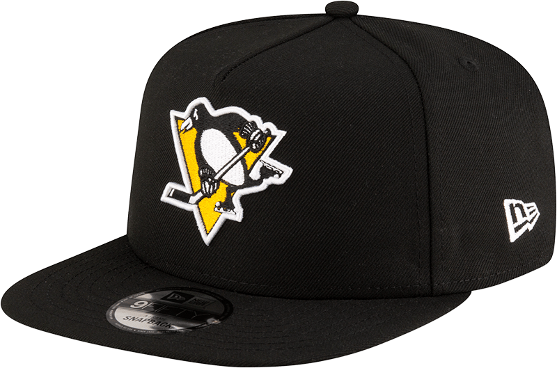 Pittsburgh Penguins Black 9FIFTY A-Frame Snapback Hat