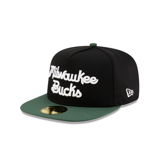 Milwaukee Bucks Dashmark Mesh 59FIFTY A-Frame Fitted Hat - New Era Cap