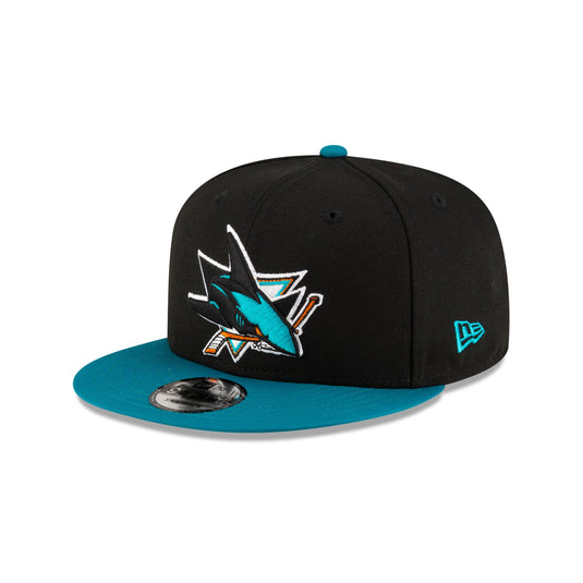 San Jose Sharks Black 9FIFTY Snapback Hat - New Era Cap