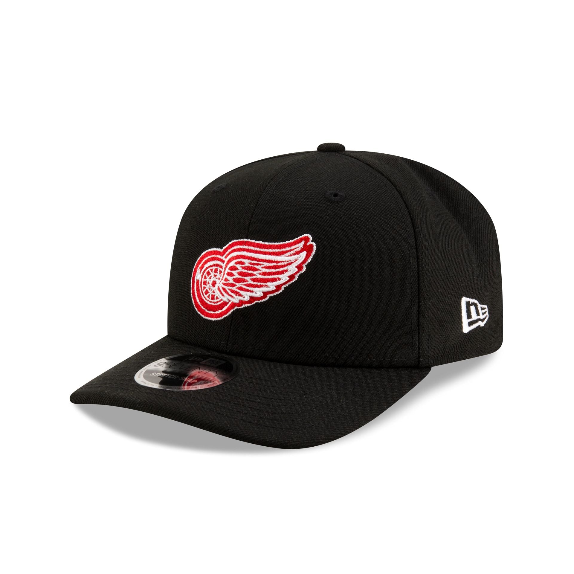 Detroit Red Wings Black 9SEVENTY Stretch-Snap Hat