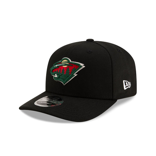Minnesota Wild Black 9SEVENTY Stretch-Snap Hat - New Era Cap