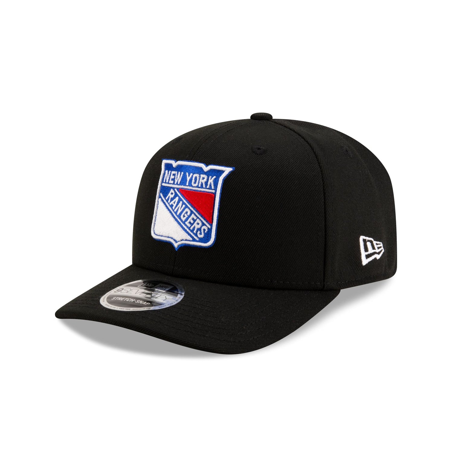 New York Rangers Black 9SEVENTY Stretch-Snap Hat