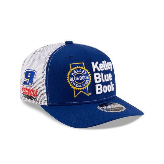 Hendrick Motorsports Chase Elliott Kelly Blue Book Partner 9SEVENTY Stretch-Snap Trucker Hat - New Era Cap
