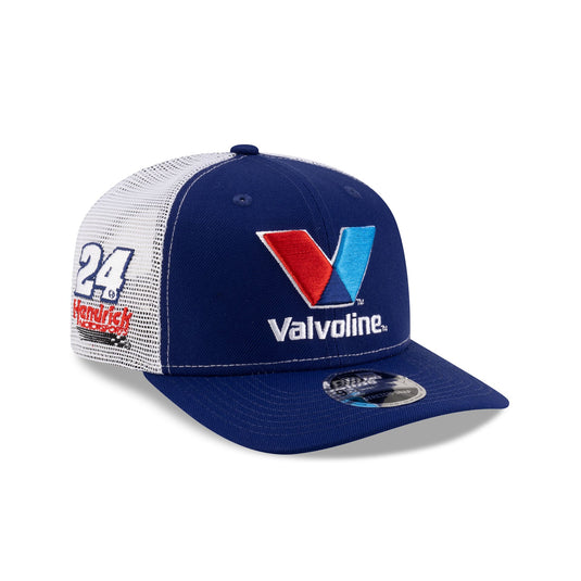 Hendrick Motorsports William Byron Valvoline Partner 9SEVENTY Stretch-Snap Trucker Hat - New Era Cap