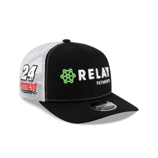 Hendrick Motorsports William Byron Relay Payments Partner 9SEVENTY Stretch-Snap Trucker Hat - New Era Cap