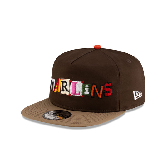 Tyler Herro x Miami Marlins Walnut Khaki Golfer Hat - New Era Cap