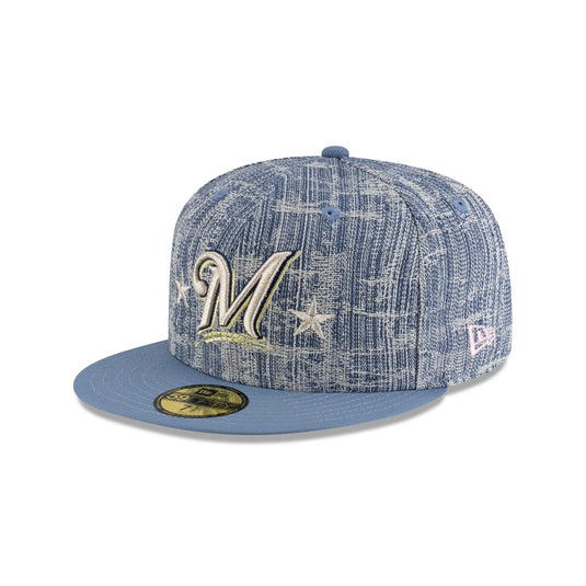 Tyler Herro x Milwaukee Brewers Distressed Denim 59FIFTY Fitted Hat - New Era Cap