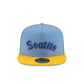 Just Caps Sky Blue Seattle Mariners 59FIFTY A-Frame Fitted Hat