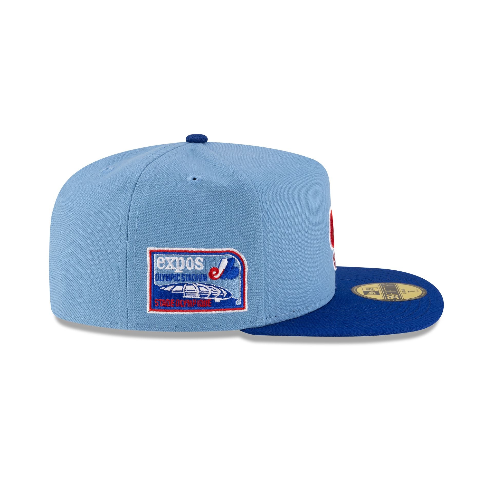 Just Caps Sky Blue Montreal Expos 59FIFTY A-Frame Fitted Hat – New