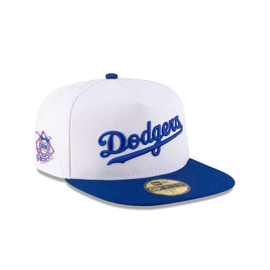 Just Caps League Sidepatch Optic White Los Angeles Dodgers 59FIFTY A-Frame Fitted Hat - New Era Cap