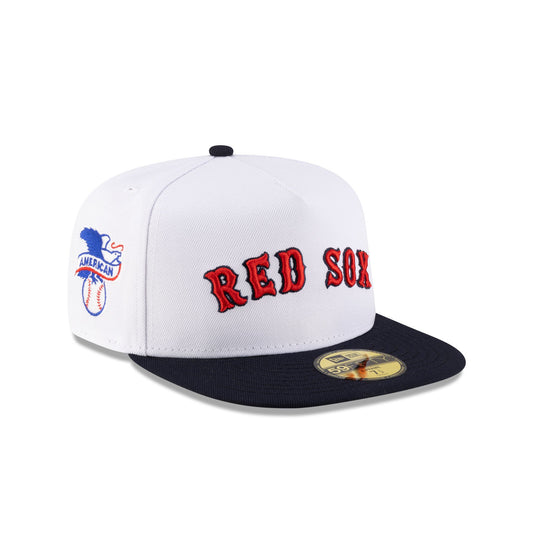 Just Caps League Sidepatch Optic White Boston Red Sox 59FIFTY A-Frame Fitted Hat - New Era Cap