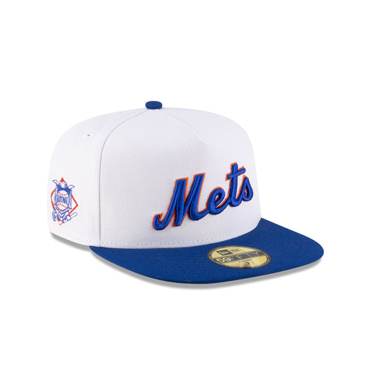 Just Caps League Sidepatch Optic White New York Mets 59FIFTY A-Frame Fitted Hat - New Era Cap