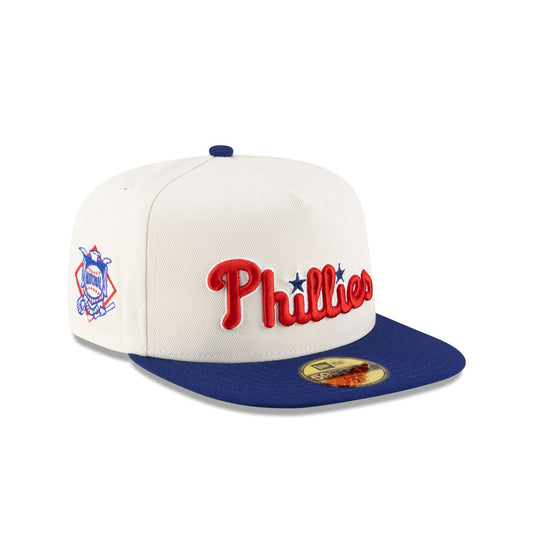 Just Caps League Sidepatch Chrome White Philadelphia Phillies 59FIFTY A-Frame Fitted Hat - New Era Cap