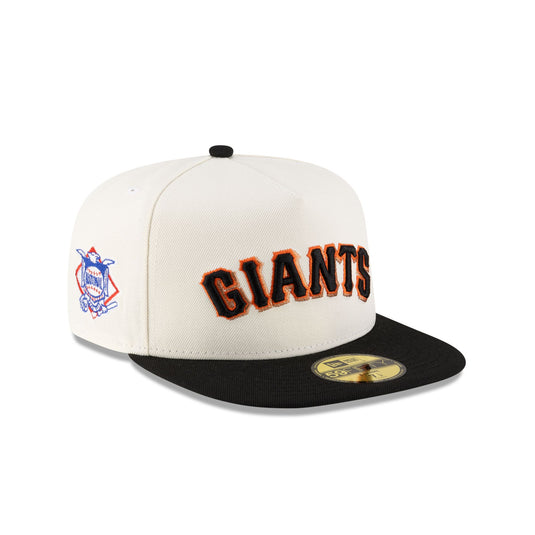 Just Caps League Sidepatch Chrome White San Francisco Giants 59FIFTY A-Frame Fitted Hat - New Era Cap