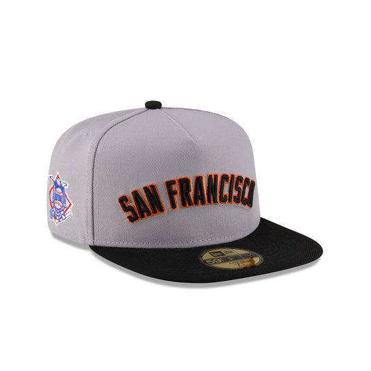 Just Caps League Sidepatch Gray San Francisco Giants 59FIFTY A-Frame Fitted Hat - New Era Cap