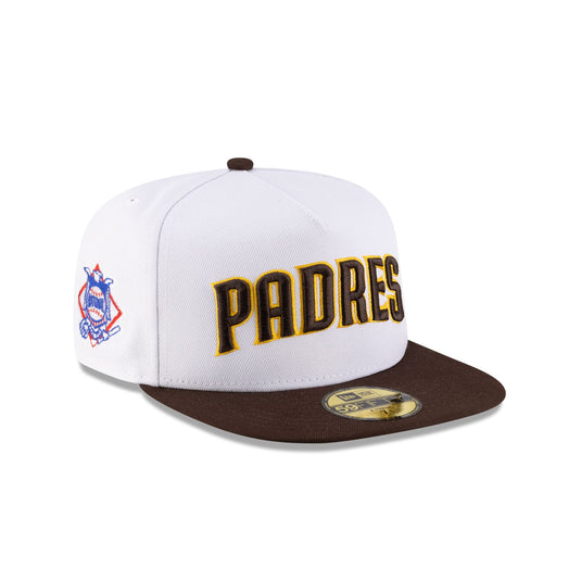 Just Caps League Sidepatch Optic White San Diego Padres 59FIFTY A-Frame Fitted Hat - New Era Cap