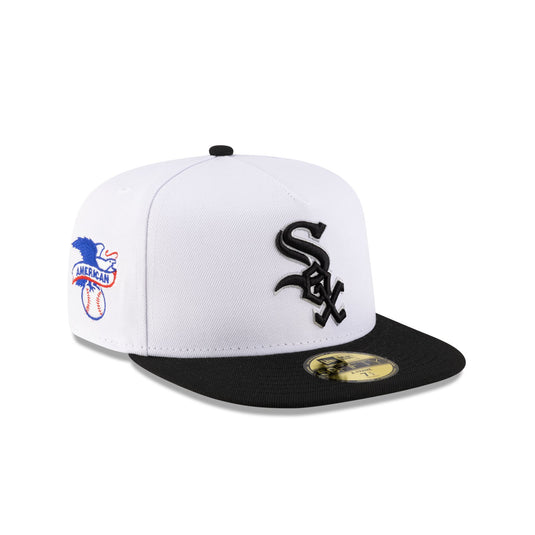 Just Caps League Sidepatch Optic White Chicago White Sox 59FIFTY A-Frame Fitted Hat - New Era Cap