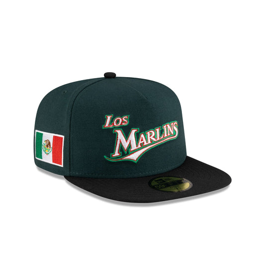 Just Caps Cinco de Mayo Miami Marlins 59FIFTY A-Frame Fitted Hat - New Era Cap