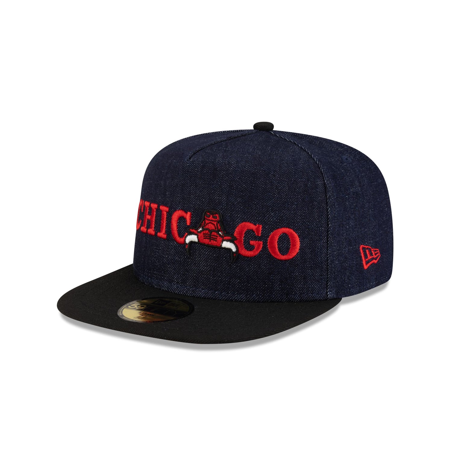 Chicago Bulls Navy Denim 59FIFTY A-Frame Fitted Hat