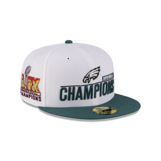 Philadelphia Eagles Super Bowl LIX Champions White 59FIFTY Fitted Hat - New Era Cap