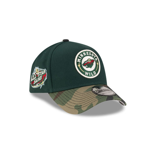 Minnesota Wild Camo Visor 9FORTY A-Frame Snapback Hat - New Era Cap