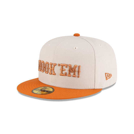 Texas Longhorns Stone Hook 'Em 59FIFTY Fitted Hat - New Era Cap