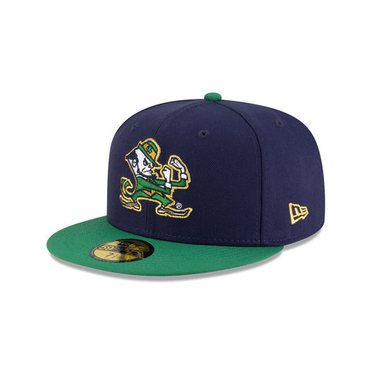 Notre Dame Fighting Irish Navy Kelly Green 59FIFTY Fitted Hat - New Era Cap