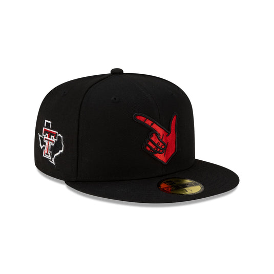 Texas Tech Red Raiders Hand Signs 59FIFTY Fitted Hat - New Era Cap