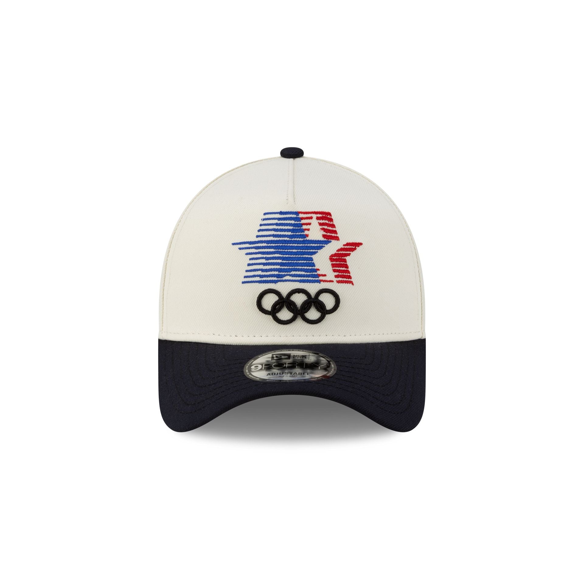 Olympic Heritage Los Angeles 1984 Olympic Games Stars Chrome White Navy 9FORTY A-Frame Snapback Hat
