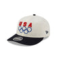 Team USA Chrome White Navy Retro Crown 9FIFTY Snapback Hat