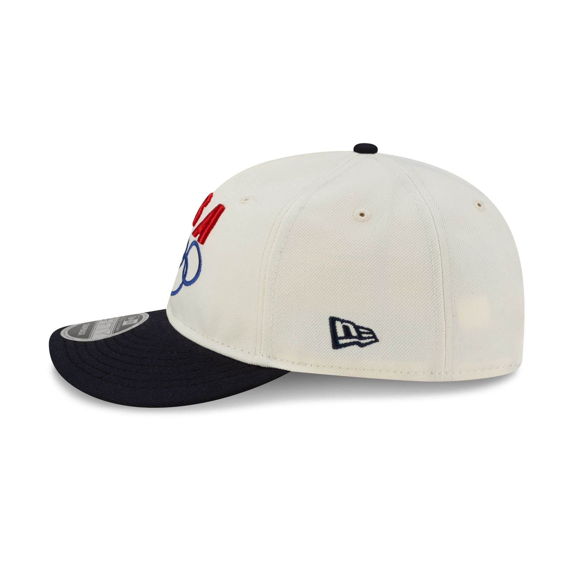 Team USA Chrome White Navy Retro Crown 9FIFTY Snapback Hat