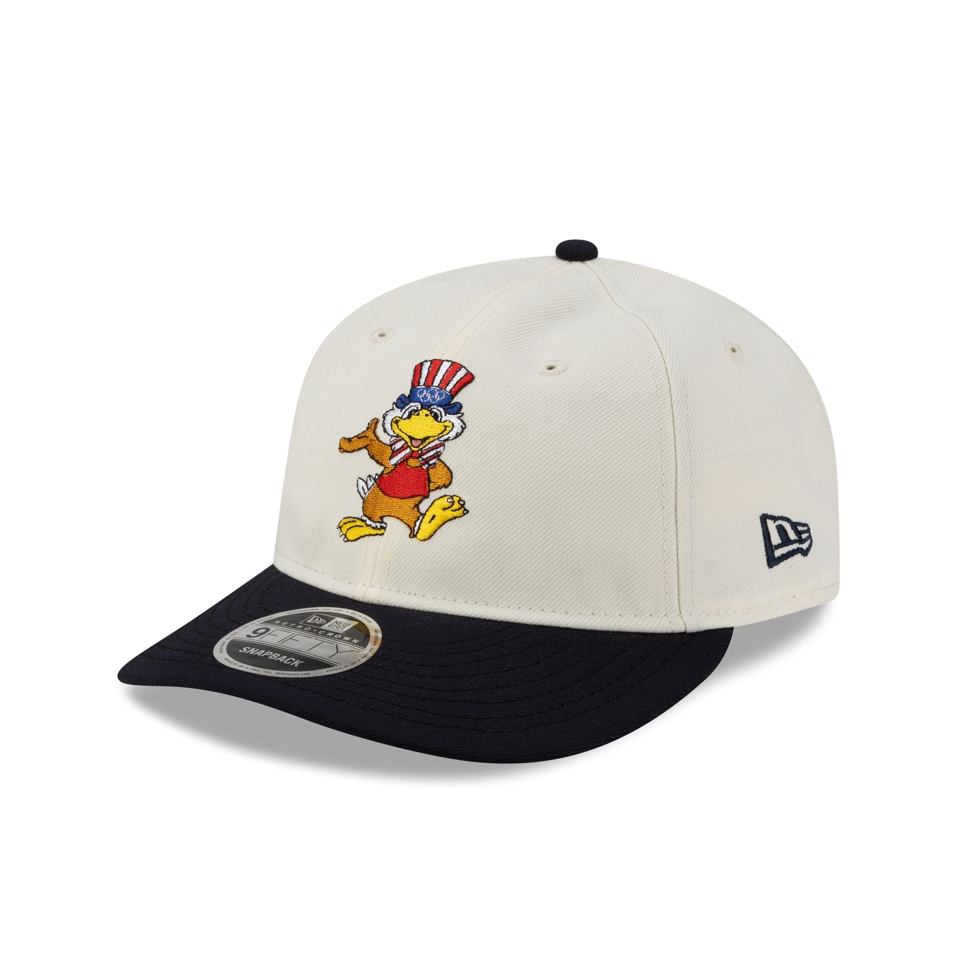 Olympic Heritage Los Angeles 1984 Olympic Games Eagle Chrome White Navy Retro Crown 9FIFTY Snapback Hat