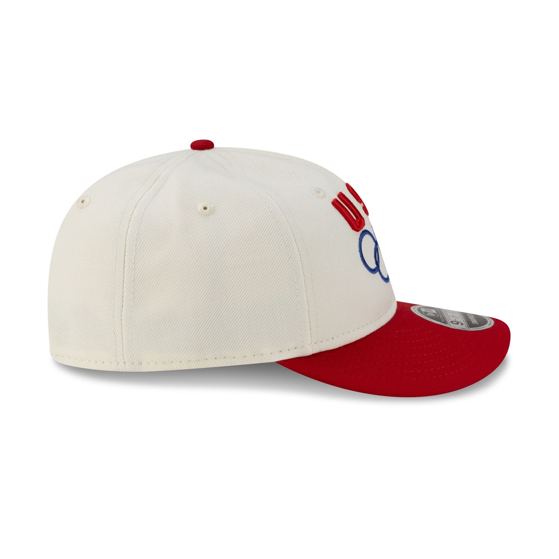 Team USA Chrome White Red Retro Crown 9FIFTY Snapback Hat