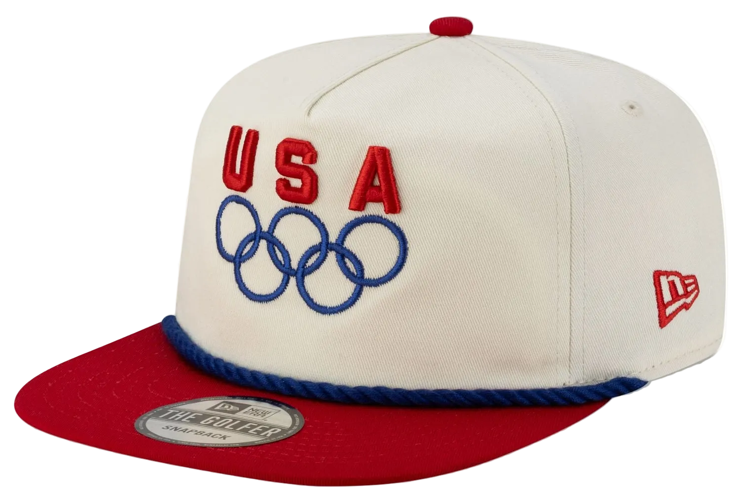 Team USA Chrome White Red Golfer Adjustable Hat